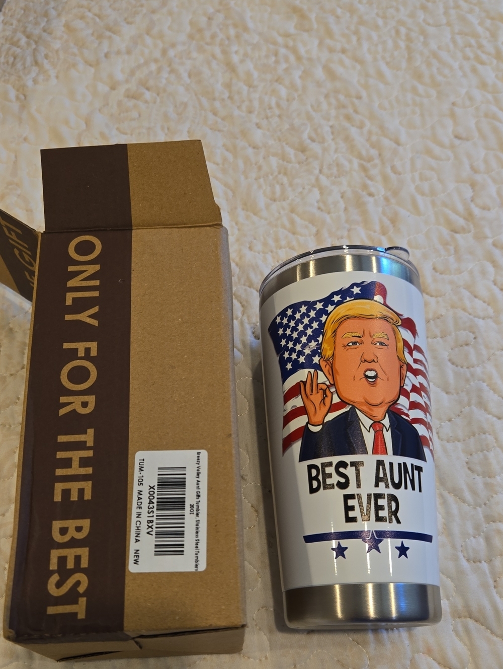 Best Aunt Ever White Stainless Travel Tumbler